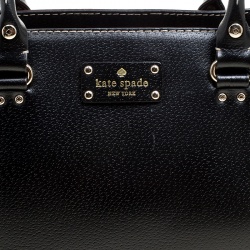 Pre Owned Kate Spade Black Leather Wellesley Quinn Tote
