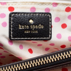 Pre Owned Kate Spade Black Leather Wellesley Quinn Tote