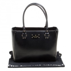 Pre Owned Kate Spade Black Leather Wellesley Quinn Tote