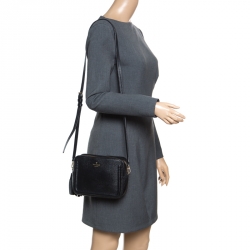 Pre Owned Kate Spade Black Leather Kingston Drive Arla Crossbody Bag