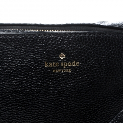 Pre Owned Kate Spade Black Leather Kingston Drive Arla Crossbody Bag