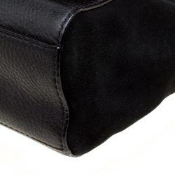 Kate Spade Black Leather and Suede Magnolia Park Top Handle Bag