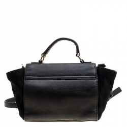 Kate Spade Black Leather and Suede Magnolia Park Top Handle Bag