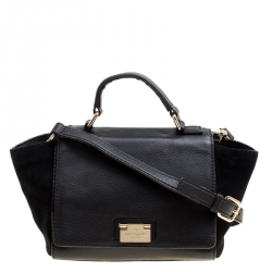Kate Spade Black Leather and Suede Magnolia Park Top Handle Bag