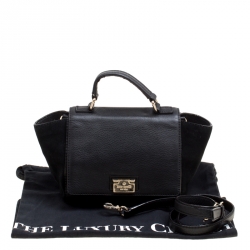 Kate Spade Black Leather and Suede Magnolia Park Top Handle Bag