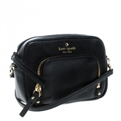 Pre Owned Kate Spade Black Leather Crossbody Bag