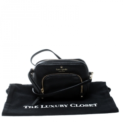 Pre Owned Kate Spade Black Leather Crossbody Bag
