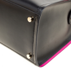 Pre Owned Kate spade Black/Pink Leather Top Handle Bag