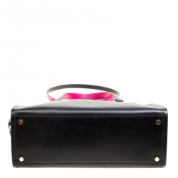 Pre Owned Kate spade Black/Pink Leather Top Handle Bag