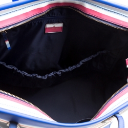 Pre Owned Kate Spade Multicolor Stripe Leather Grove Street Classic Shopper Tote