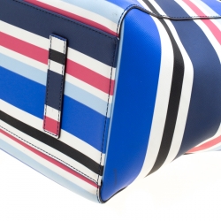 Pre Owned Kate Spade Multicolor Stripe Leather Grove Street Classic Shopper Tote