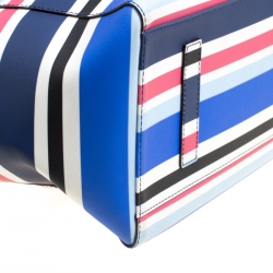 Pre Owned Kate Spade Multicolor Stripe Leather Grove Street Classic Shopper Tote