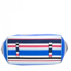 Pre Owned Kate Spade Multicolor Stripe Leather Grove Street Classic Shopper Tote