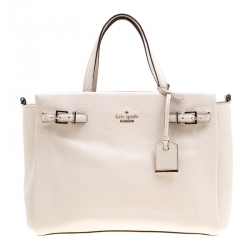 Kate Spade Off White Leather Top Handle Bag