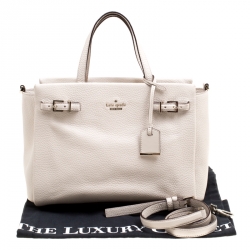Kate Spade Off White Leather Top Handle Bag