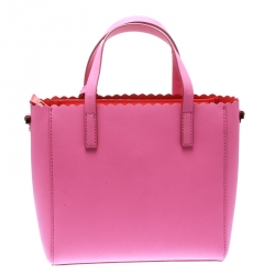 Pre Owned Kate Spade Pink Leather Top Handle Bag