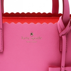 Pre Owned Kate Spade Pink Leather Top Handle Bag