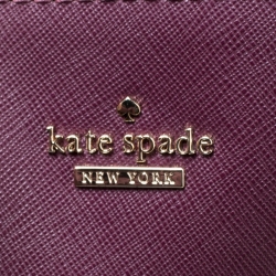 Pre Owned Kate Spade Burgundy Leather Cameron Street Teegan Top Handle Bag
