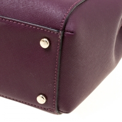 Pre Owned Kate Spade Burgundy Leather Cameron Street Teegan Top Handle Bag