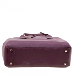 Pre Owned Kate Spade Burgundy Leather Cameron Street Teegan Top Handle Bag