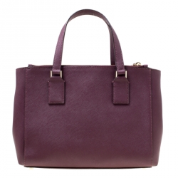 Pre Owned Kate Spade Burgundy Leather Cameron Street Teegan Top Handle Bag