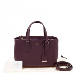 Pre Owned Kate Spade Burgundy Leather Cameron Street Teegan Top Handle Bag