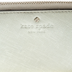 Pre Owned  Kate Spade Gold Leather Cedar Street Zip Around Wallet