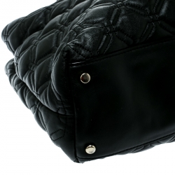 Pre Owned Kate Spade Black Quilted Leather Astor Court Elena Tote