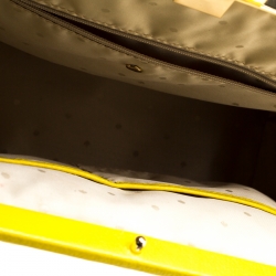 Pre Owned Kate Spade Yellow Quilted Leather Sedwick Place Satchel 