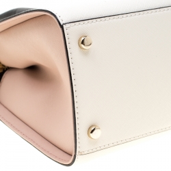 Pre Owned Kate Spade Tri-color Leather Mini Candace Top Handle Bag