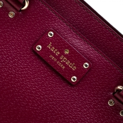 Kate Spade Magenta Leather Wellesley Durham Top Handle Bag