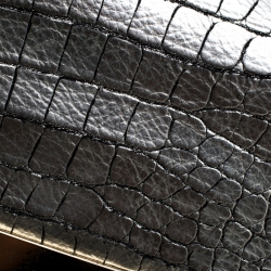 Kate Spade Silver Croc Embossed Leather Top Handle Bag