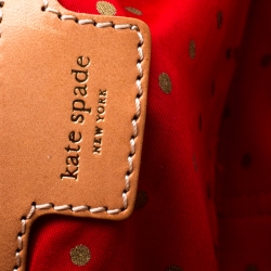 Pre Owned Kate Spade Tri Color Woven Fabric Selby Napoli Clutch