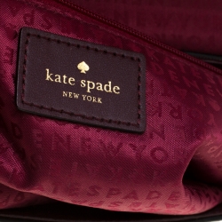 Pre Owned Kate Spade Burgundy Patent Leather Greer Bixby Place Crossbody Bag
