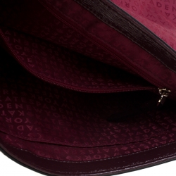 Pre Owned Kate Spade Burgundy Patent Leather Greer Bixby Place Crossbody Bag