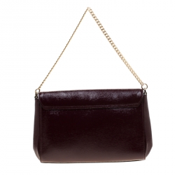 Pre Owned Kate Spade Burgundy Patent Leather Greer Bixby Place Crossbody Bag