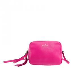 Pre Owned Kate Spade Pink Leather Orchard Street Penelope Crossbody Bag