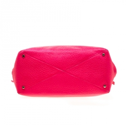 Pre Owned Kate Spade Orange/Pink Leather Side Zip Tote