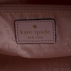 Pre Owned Kate Spade Light Pink Leather Lottie Bow Satchel