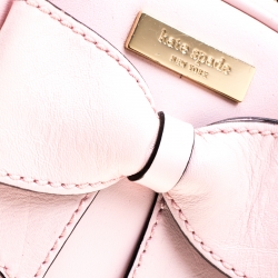 Pre Owned Kate Spade Light Pink Leather Lottie Bow Satchel