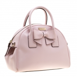 Pre Owned Kate Spade Light Pink Leather Lottie Bow Satchel