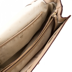 Pre Owned Kate Spade Beige Leather 2 Park Avenue Cheri Shoulder Bag