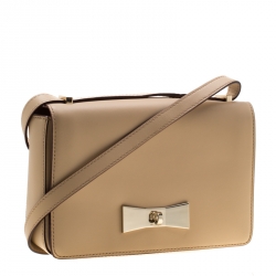 Pre Owned Kate Spade Beige Leather 2 Park Avenue Cheri Shoulder Bag