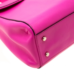 Pre Owned Kate Spade Pink Leather Irving Place Little Nadine Top Handle Bag