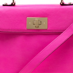 Pre Owned Kate Spade Pink Leather Irving Place Little Nadine Top Handle Bag