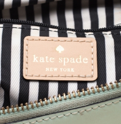 Pre Owned Kate Spade Mint Green/Brown Leather Catherine Street Pippa Satchel