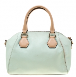 Pre Owned Kate Spade Mint Green/Brown Leather Catherine Street Pippa Satchel