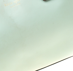 Pre Owned Kate Spade Mint Green/Brown Leather Catherine Street Pippa Satchel