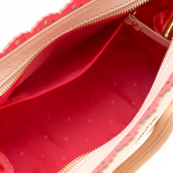 Pre Owned Kate Spade Beige Leather Perforated Lace Satchel