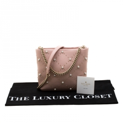 Pre Owned Kate Spade Pink Blush Leather Hayes Street Pearl Ellery Crossbody Bag